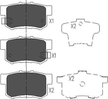 Kavo Parts KBP-2008 - Kit pastiglie freno, Freno a disco autozon.pro