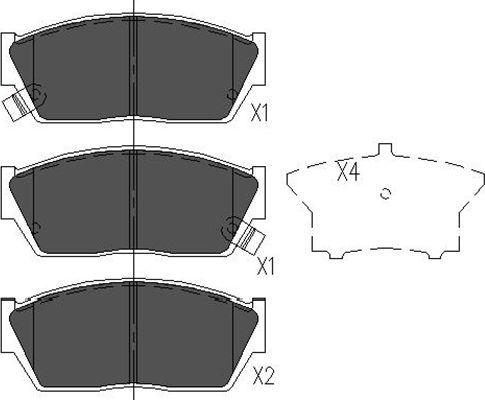 Kavo Parts KBP-2016 - Kit pastiglie freno, Freno a disco autozon.pro