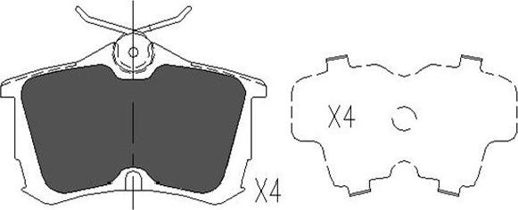 Kavo Parts KBP-2011 - Kit pastiglie freno, Freno a disco autozon.pro