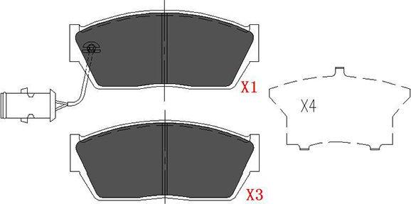 Kavo Parts KBP-2018 - Kit pastiglie freno, Freno a disco autozon.pro