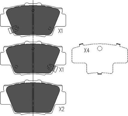 Kavo Parts KBP-2032 - Kit pastiglie freno, Freno a disco autozon.pro