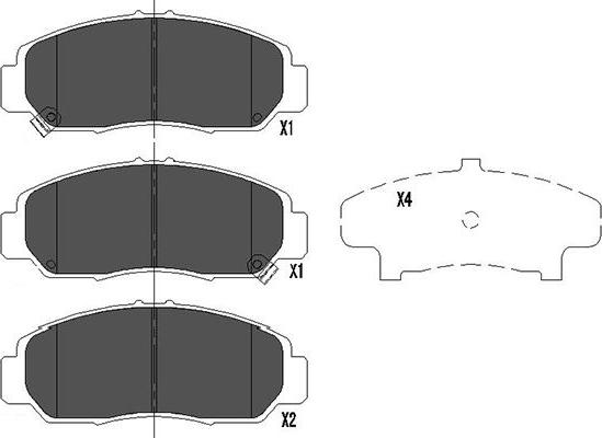 Kavo Parts KBP-2037 - Kit pastiglie freno, Freno a disco autozon.pro