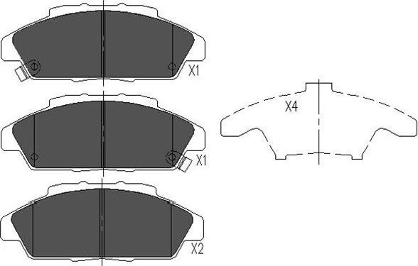 Kavo Parts KBP-2025 - Kit pastiglie freno, Freno a disco autozon.pro