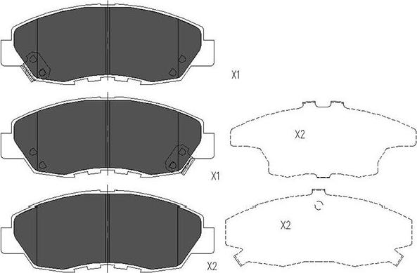 Kavo Parts KBP-2026 - Kit pastiglie freno, Freno a disco autozon.pro