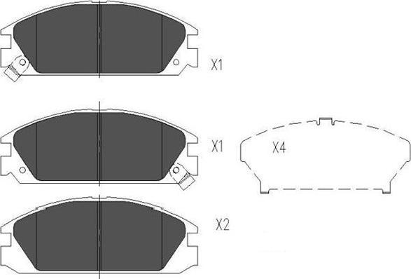 Kavo Parts KBP-2020 - Kit pastiglie freno, Freno a disco autozon.pro