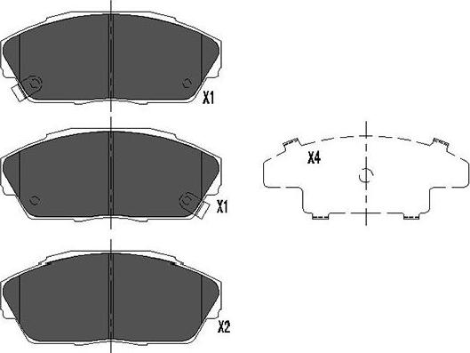 Kavo Parts KBP-2027 - Kit pastiglie freno, Freno a disco autozon.pro