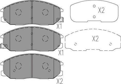 Kavo Parts KBP-7509 - Kit pastiglie freno, Freno a disco autozon.pro