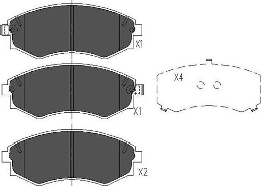 Kavo Parts KBP-7504 - Kit pastiglie freno, Freno a disco autozon.pro