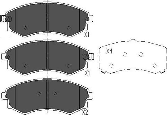 Kavo Parts KBP-7507 - Kit pastiglie freno, Freno a disco autozon.pro