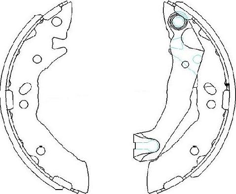 Kavo Parts KBS-3408 - Kit ganasce freno autozon.pro