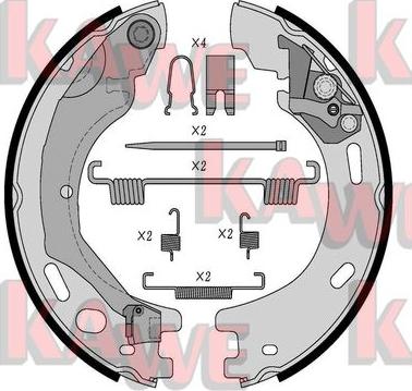 Kawe 09570K - Kit ganasce, Freno stazionamento autozon.pro