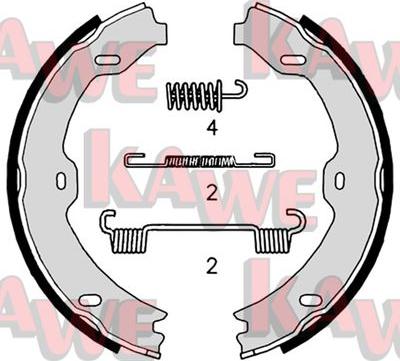 Kawe 09020K - Kit ganasce, Freno stazionamento autozon.pro