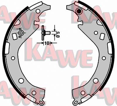 Kawe 09170 - Kit ganasce freno autozon.pro