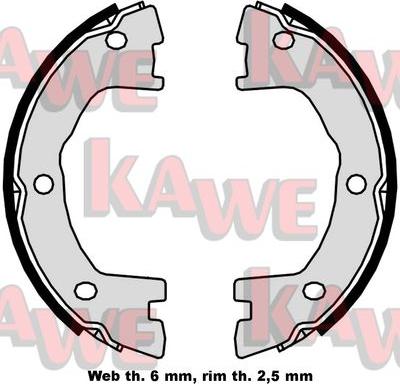 Kawe 09250 - Kit ganasce, Freno stazionamento autozon.pro