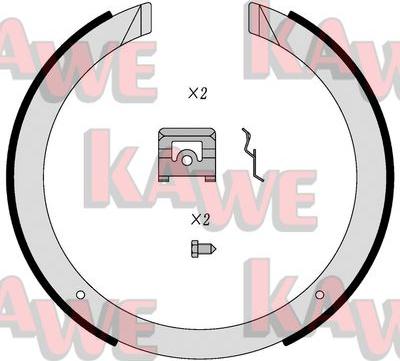 Kawe 01098 - Kit ganasce, Freno stazionamento autozon.pro