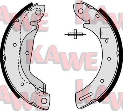 Kawe 08500 - Kit ganasce freno autozon.pro