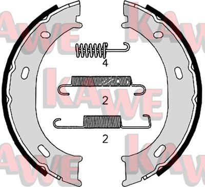 Kawe 07959 - Kit ganasce, Freno stazionamento autozon.pro