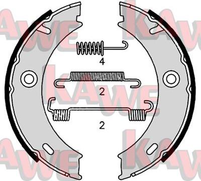 Kawe 07969 - Kit ganasce, Freno stazionamento autozon.pro