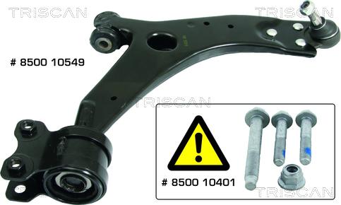 Kawe 8500 10549 - Braccio oscillante, Sospensione ruota autozon.pro