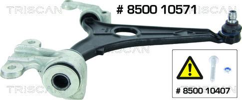 Kawe 8500 10571 - Braccio oscillante, Sospensione ruota autozon.pro