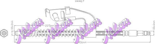 Kawe H4467 - Flessibile del freno autozon.pro