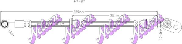 Kawe H4487 - Flessibile del freno autozon.pro