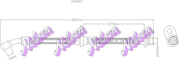 Kawe H4421 - Flessibile del freno autozon.pro