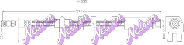 Kawe H4535 - Flessibile del freno autozon.pro