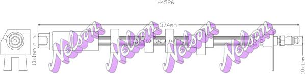 Kawe H4526 - Flessibile del freno autozon.pro