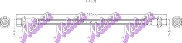 Kawe H4631 - Flessibile del freno autozon.pro