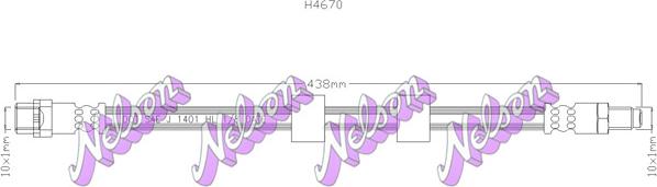 Kawe H4670 - Flessibile del freno autozon.pro