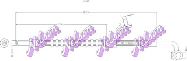 Kawe H4109 - Flessibile del freno autozon.pro