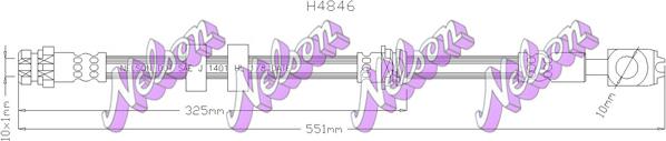 Kawe H4846 - Flessibile del freno autozon.pro