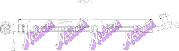 Kawe H4374 - Flessibile del freno autozon.pro