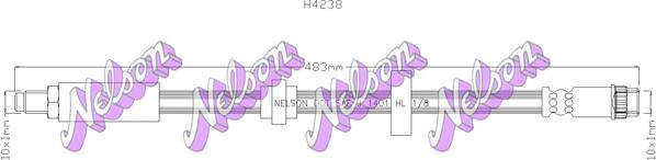 Kawe H4238 - Flessibile del freno autozon.pro