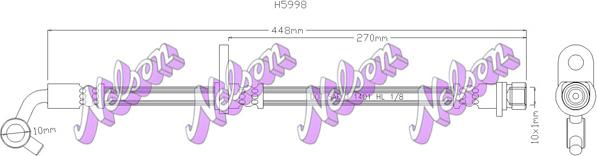 Kawe H5998 - Flessibile del freno autozon.pro