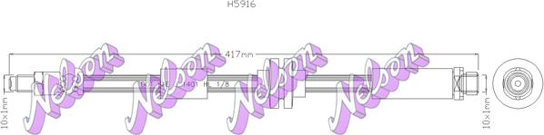 Kawe H5916 - Flessibile del freno autozon.pro