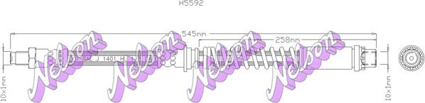 Kawe H5592 - Flessibile del freno autozon.pro