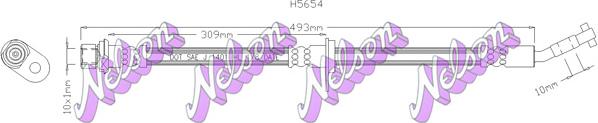 Kawe H5654 - Flessibile del freno autozon.pro