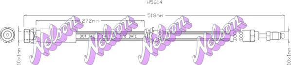 Kawe H5614 - Flessibile del freno autozon.pro