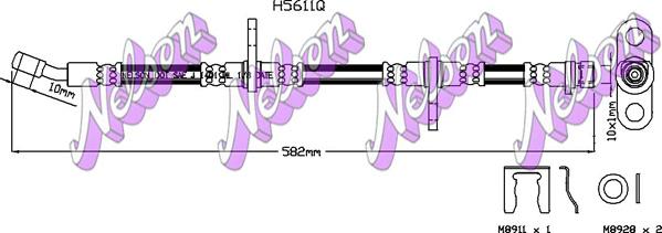 Kawe H5611Q - Flessibile del freno autozon.pro