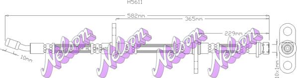 Kawe H5611 - Flessibile del freno autozon.pro