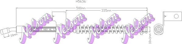 Kawe H5636 - Flessibile del freno autozon.pro