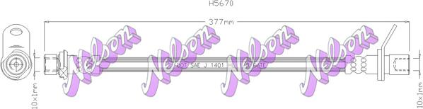 Kawe H5670 - Flessibile del freno autozon.pro