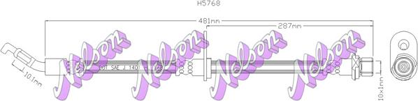 Kawe H5768 - Flessibile del freno autozon.pro