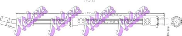 Kawe H5738 - Flessibile del freno autozon.pro