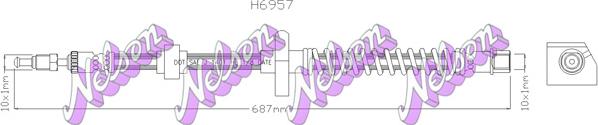 Kawe H6957 - Flessibile del freno autozon.pro