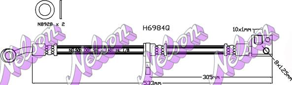 Kawe H6984Q - Flessibile del freno autozon.pro