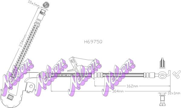 Kawe H6975Q - Flessibile del freno autozon.pro