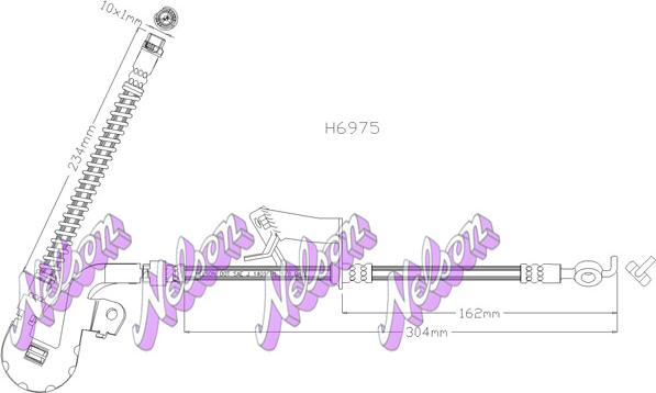 Kawe H6975 - Flessibile del freno autozon.pro